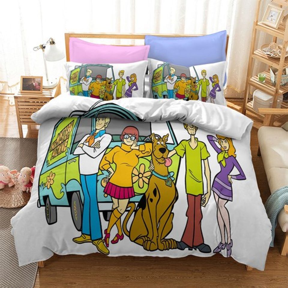 Scooby-Doo Dog Doona Duvet Cover Pillowcase Bedding Set