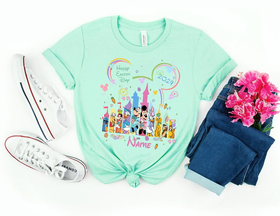 Personalized Mickey and Friends Happy Easter Day 2024 shirts
