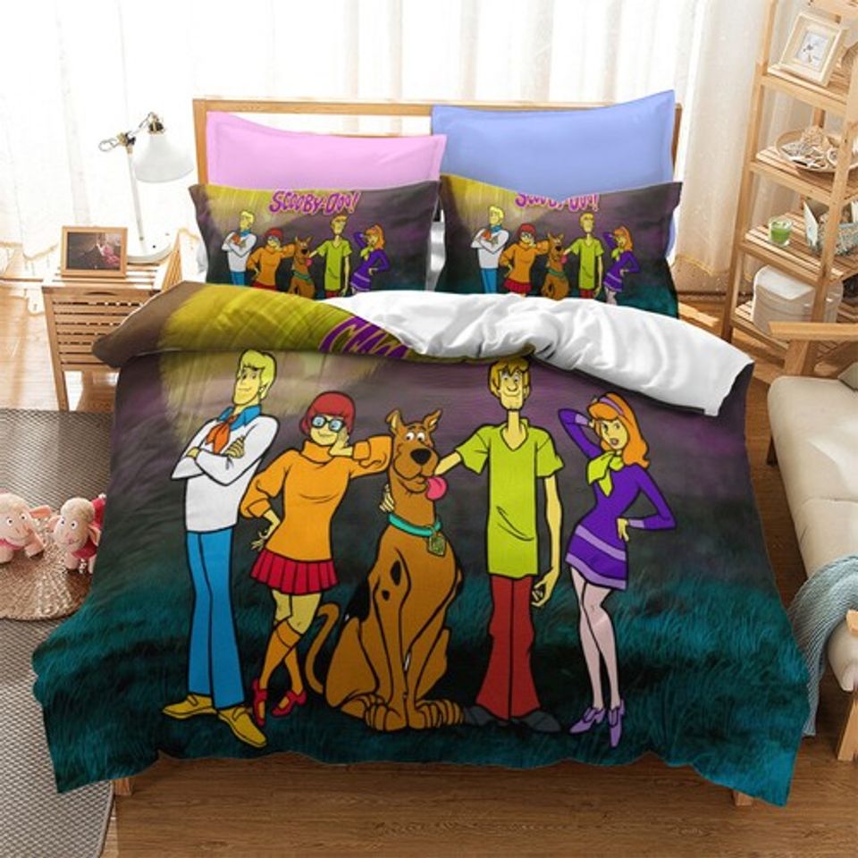 Scooby-Doo Dog Doona Duvet Cover Pillowcase Bedding Set