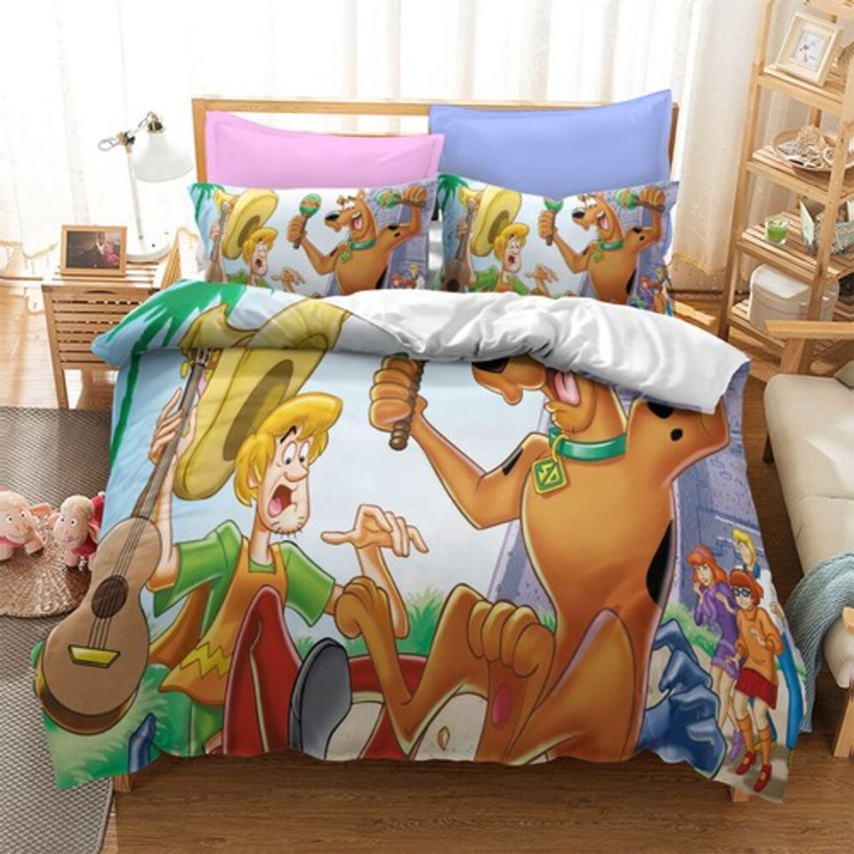 Scooby-Doo Dog Doona Duvet Cover Pillowcase Bedding Set
