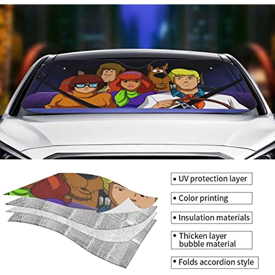 Mioage Funny Cartoon Car Sunshade Front Windshield Sun Shade