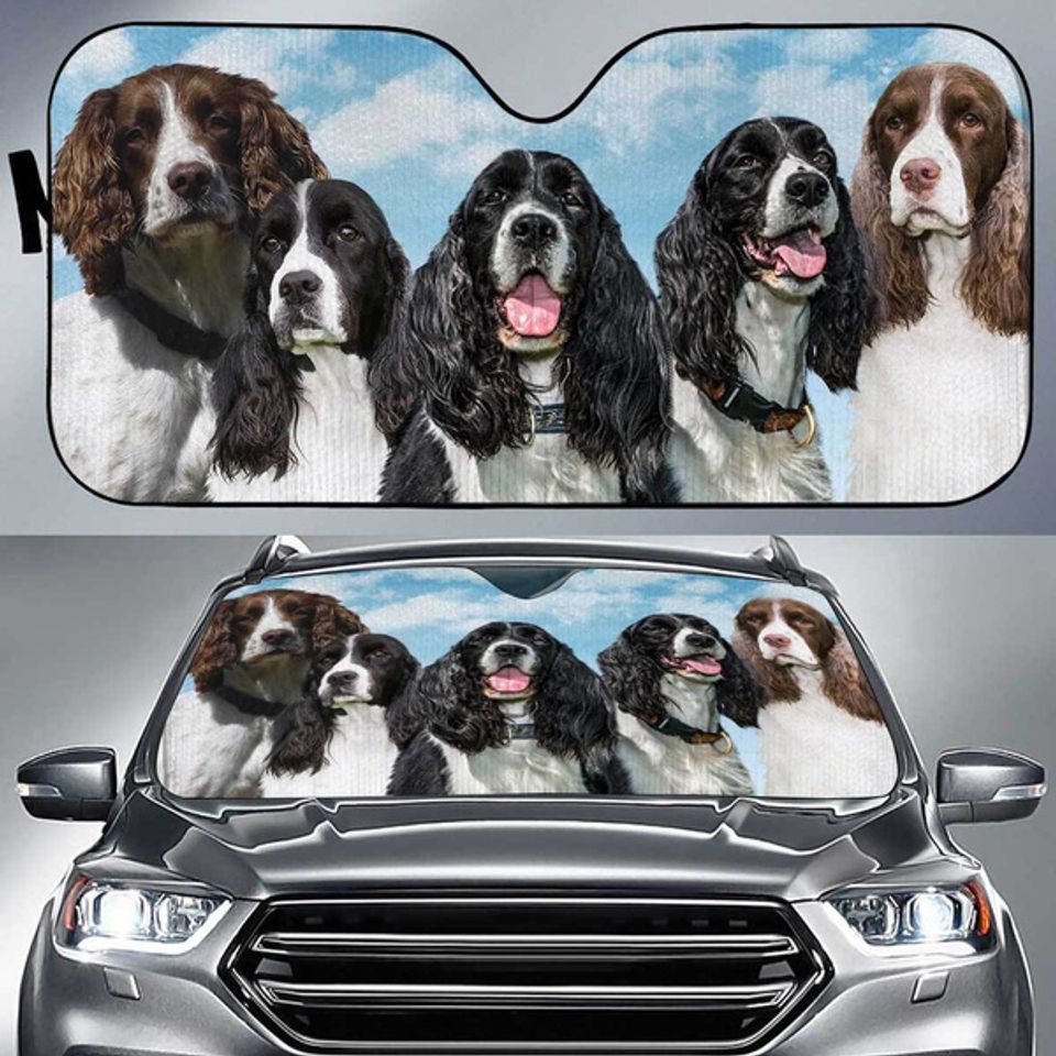 Cavalier King Charles Spaniel Car Sun Shade, Dogs Windshield