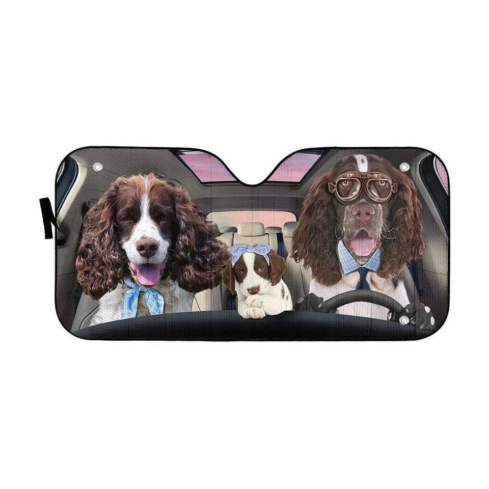 Cavalier King Charles Spaniel Car Sun Shade, Dogs Windshield
