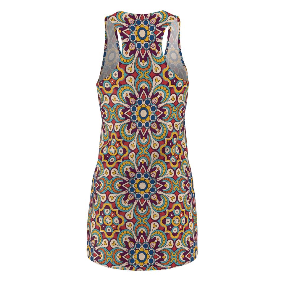 Elegant Tapestry Women's Cut & Sew Racerback Dress