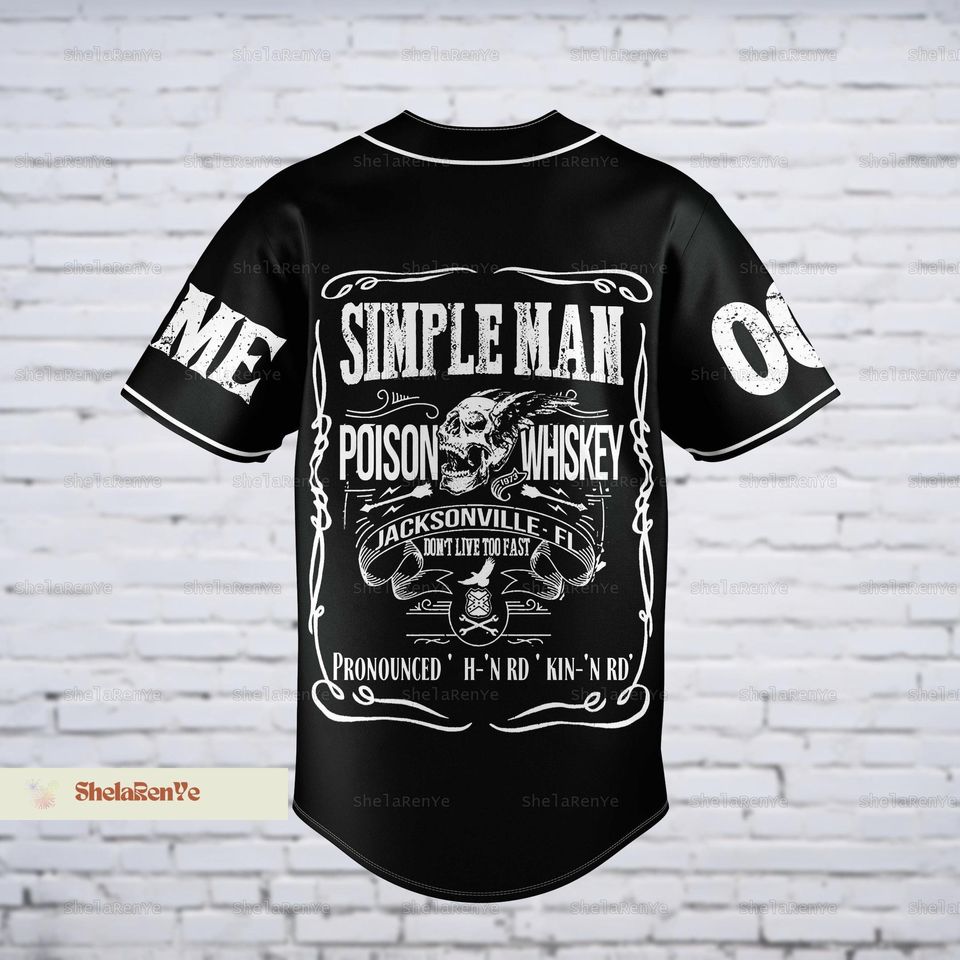 Lynyrd Skynyrd Jersey, Custom , Lynyrd Skynyrd Fan Baseball Jersey