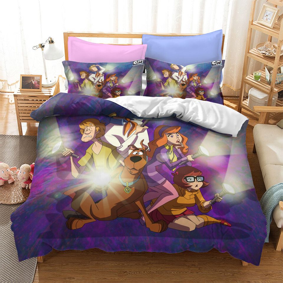 Scooby-Doo Dog Doona Duvet Cover Pillowcase Bedding Set