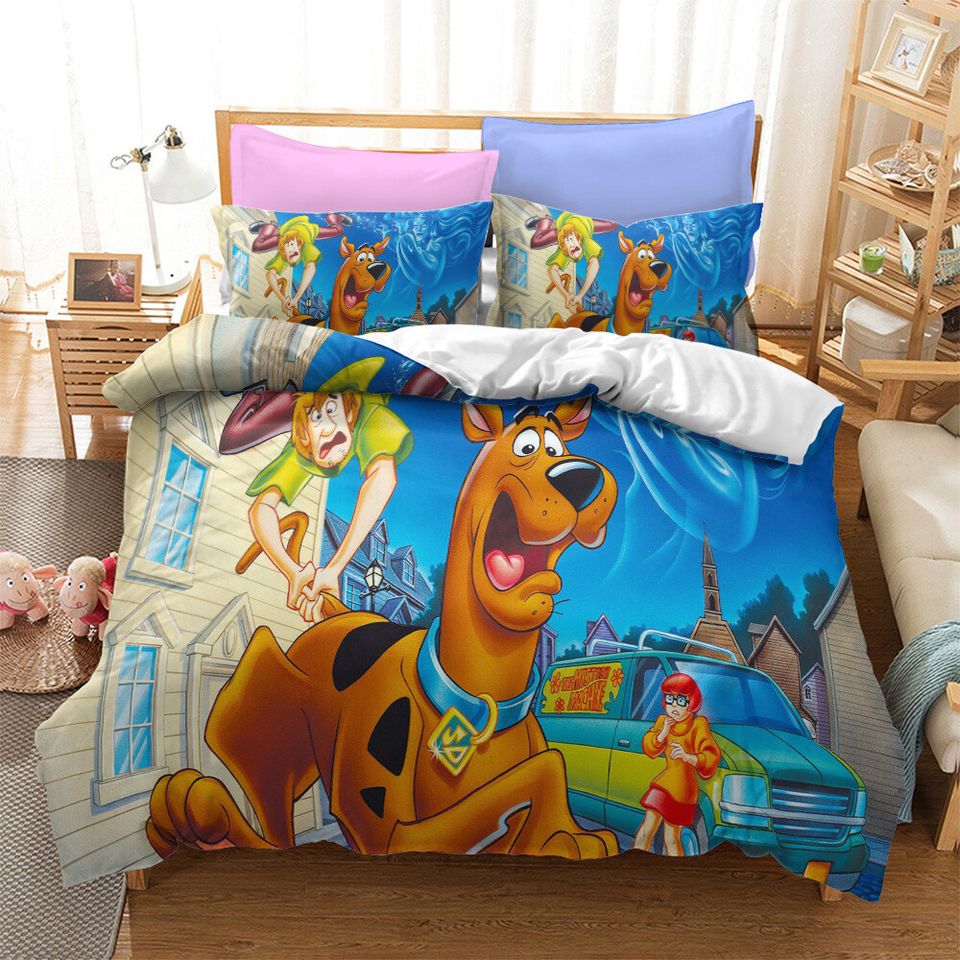 Scooby-Doo Dog Doona Duvet Cover Pillowcase Bedding Set