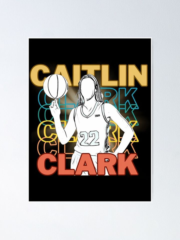 Basketball Caitlin Clark Illustration Poster
