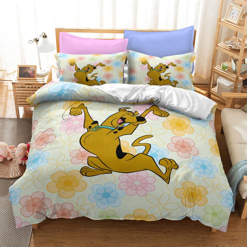 Scooby-Doo Dog Doona Duvet Cover Pillowcase Bedding Set