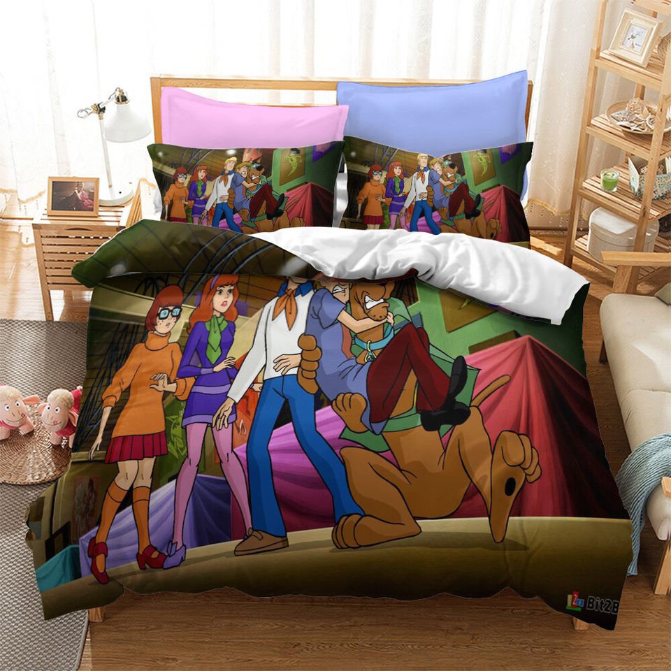 Scooby-Doo Dog Doona Duvet Cover Pillowcase Bedding Set