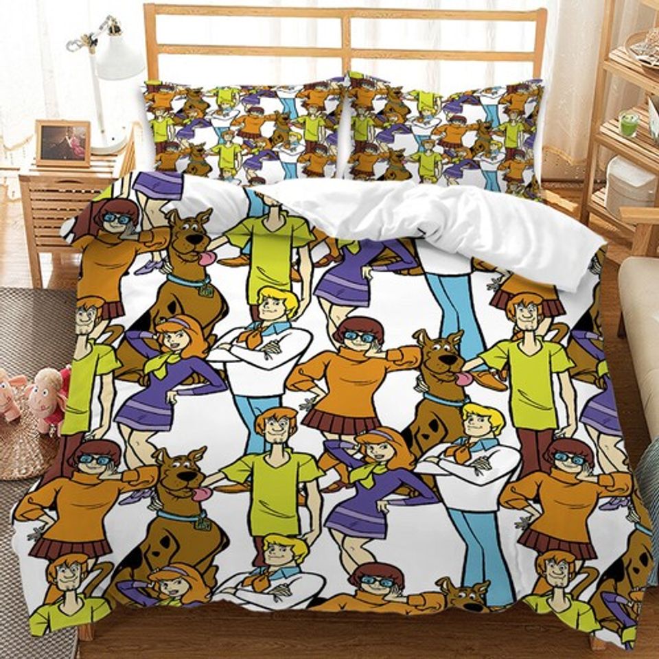 3D Scooby-Doo Quilt Duvet Set Bedding Set Pillowcase Single Double Queen Gift
