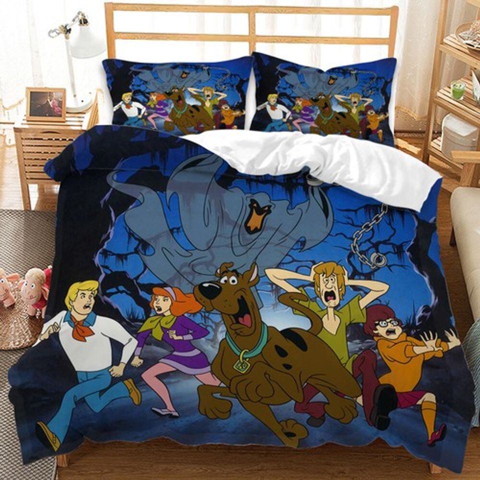 3D Scooby-Doo Quilt Duvet Set Bedding Set Pillowcase Single Double Queen Gift