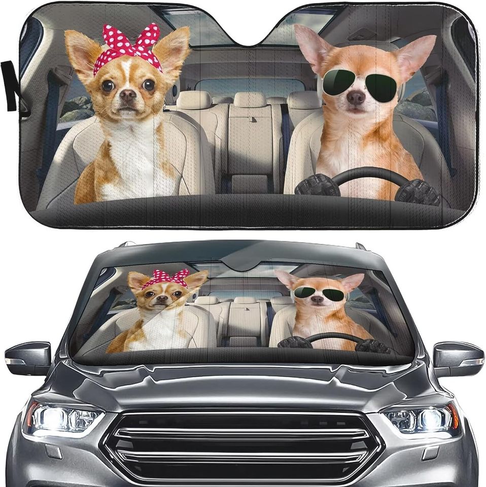 Corgi Driver Car Windshield Dog Sun Shade Corgi Front Window Sunshade