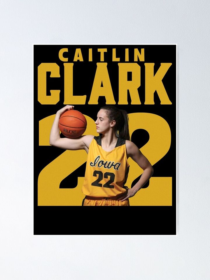 Basketball Champion Poster, Caitlin Clark Baseball Poster