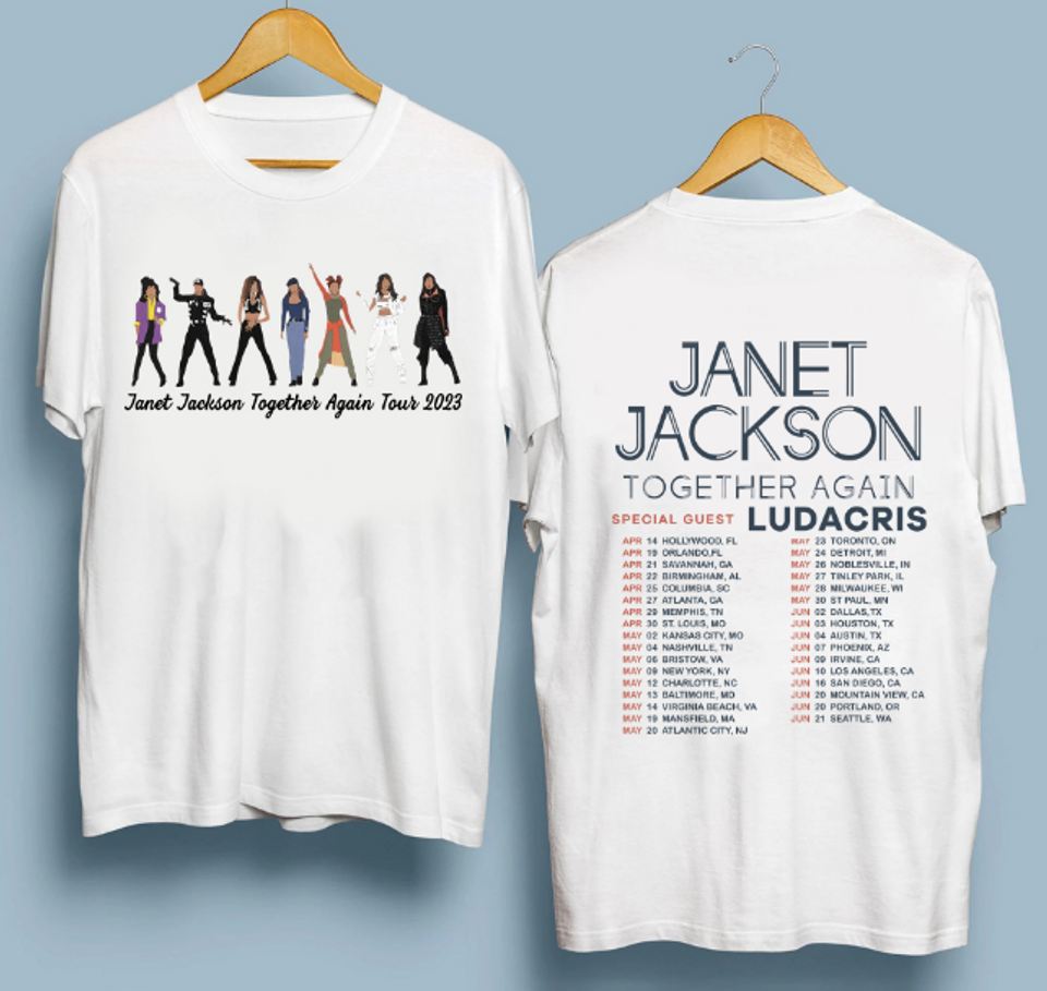 Janet Jackson Together Againn Toour 2023   tshirt