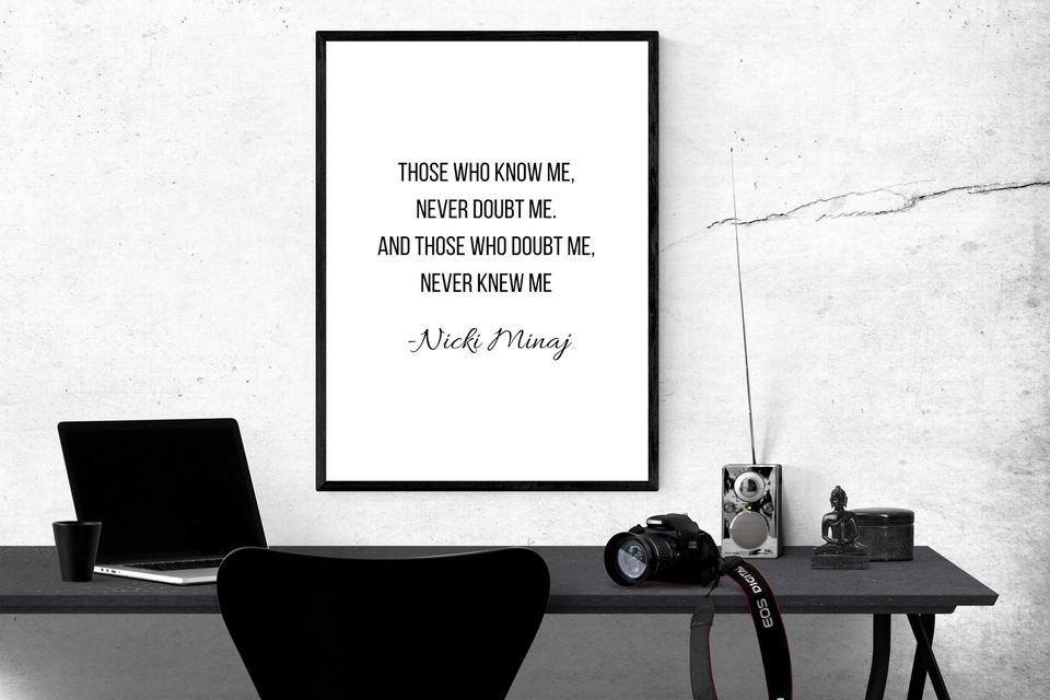 Nicki Minaj Artwork Print Nicki Minaj Quote Print Celebrity