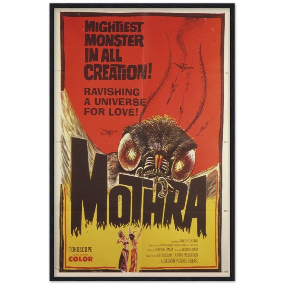 Classic Mothra 1961 Framed Movie Poster