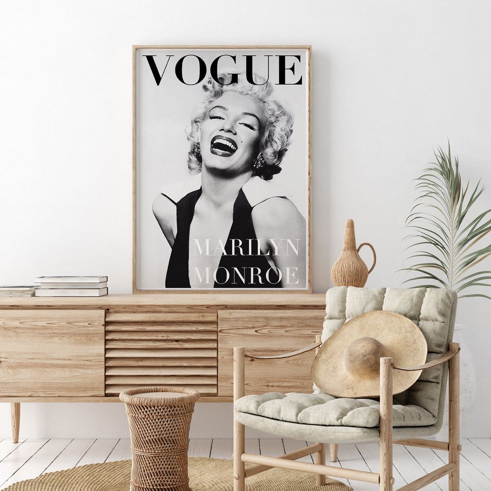 Marilyn Monroe Poster, Black and White, Marilyn Monroe Print