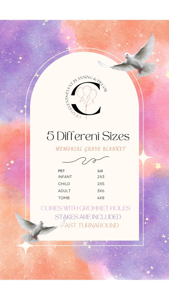 Custom Memorial Grave Blanket
