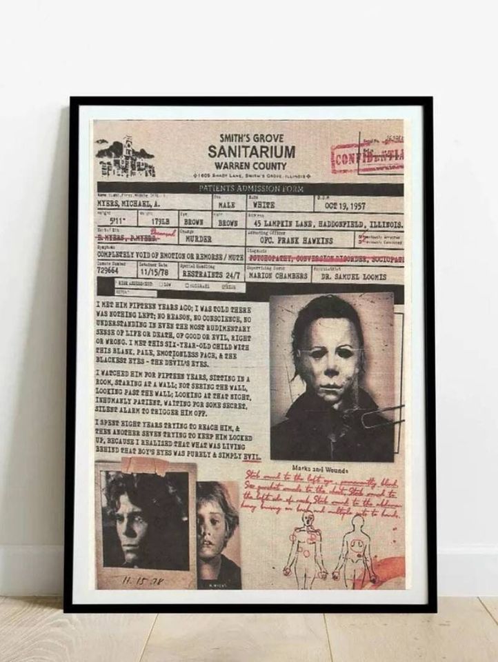 Michael Myers Case file canvas | Halloween movie
