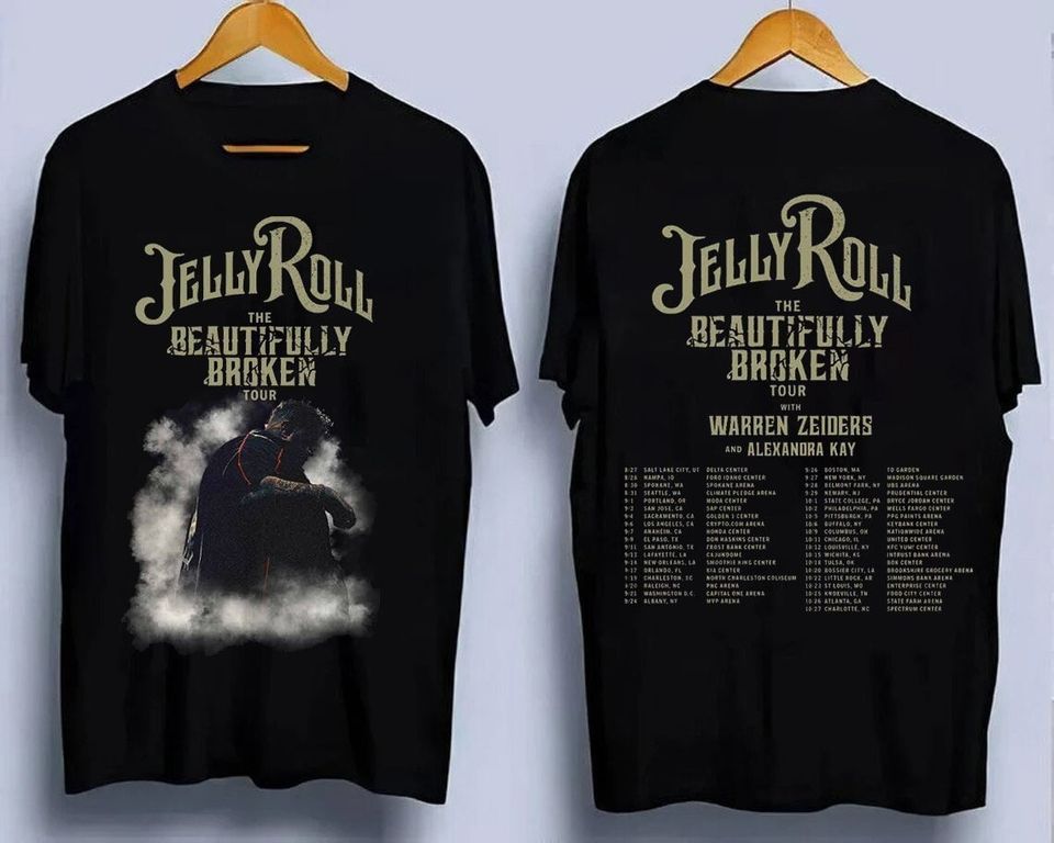 Jelly Roll The Beautifully Broken Tour 2024 Music T-Shirt