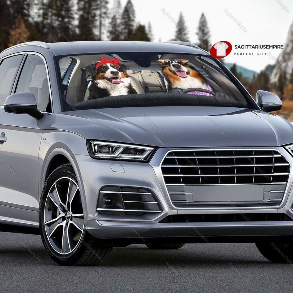 Bernese Mountain Dog Car Sun Shade, Bernese Mountain Car Sunshade