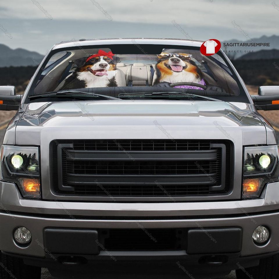 Bernese Mountain Dog Car Sun Shade, Bernese Mountain Car Sunshade