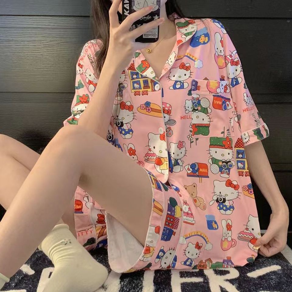 Sanrio Hello Kitty Women's Spring Autumn Pajama Sets