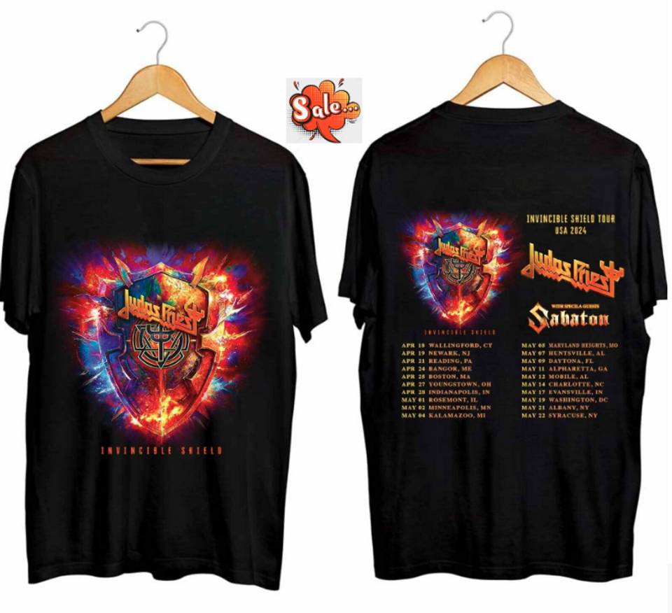 Judas Priest Invincible Shield 2024 Tour T-Shirt