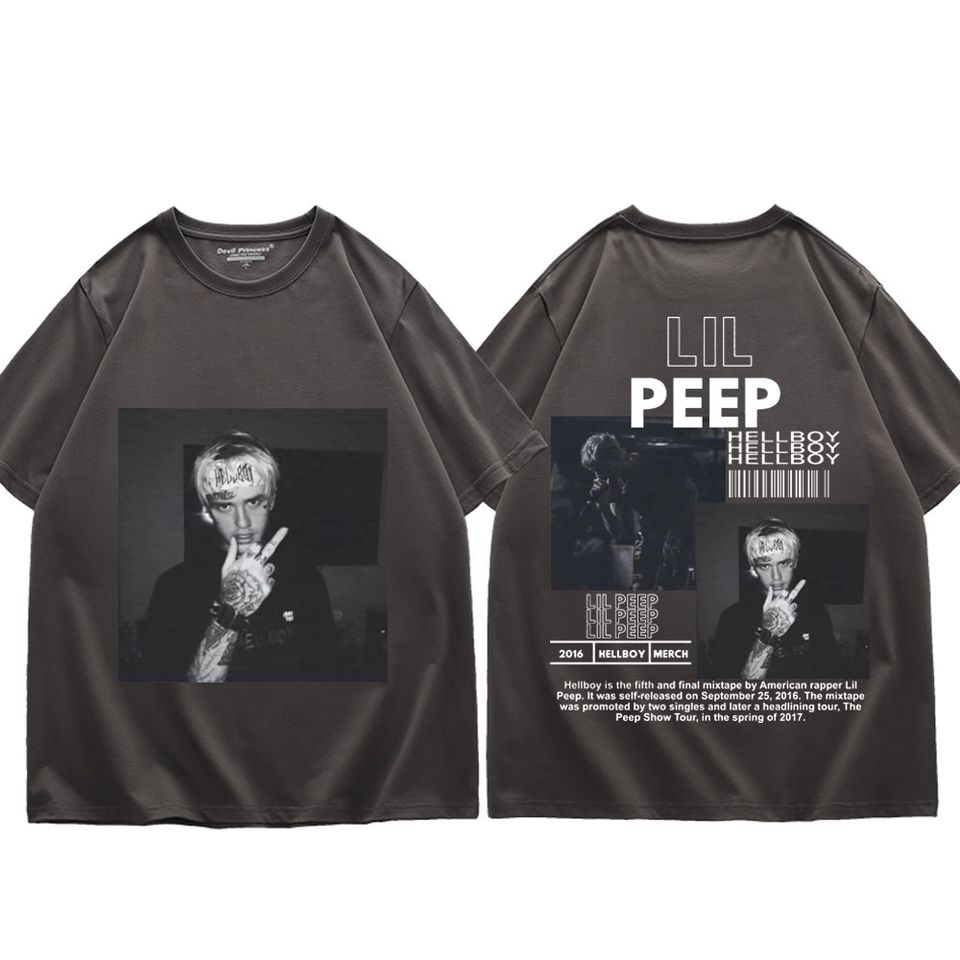 Rapper Lil Peep Double Sided Graphic T Shirts