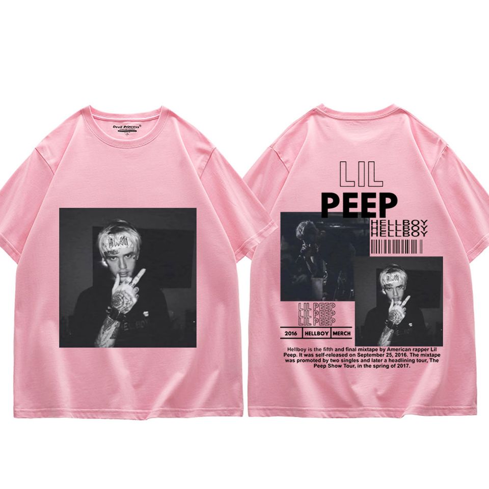 Rapper Lil Peep Double Sided Graphic T Shirts