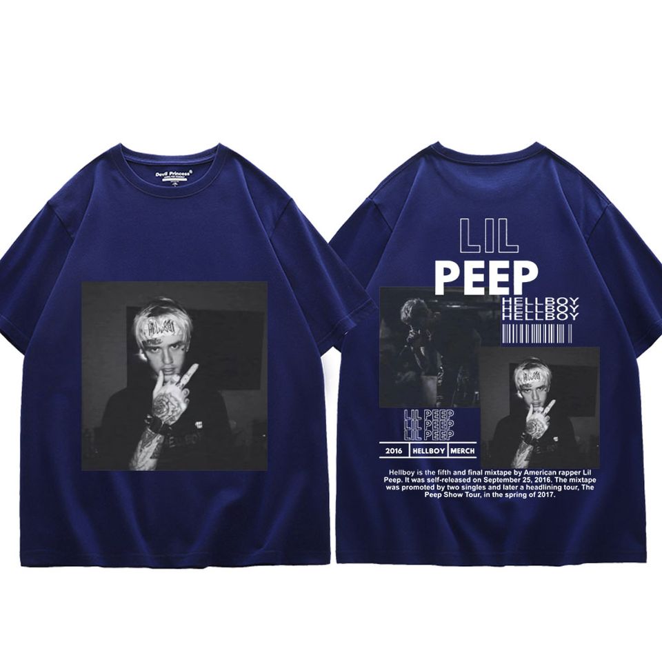 Rapper Lil Peep Double Sided Graphic T Shirts
