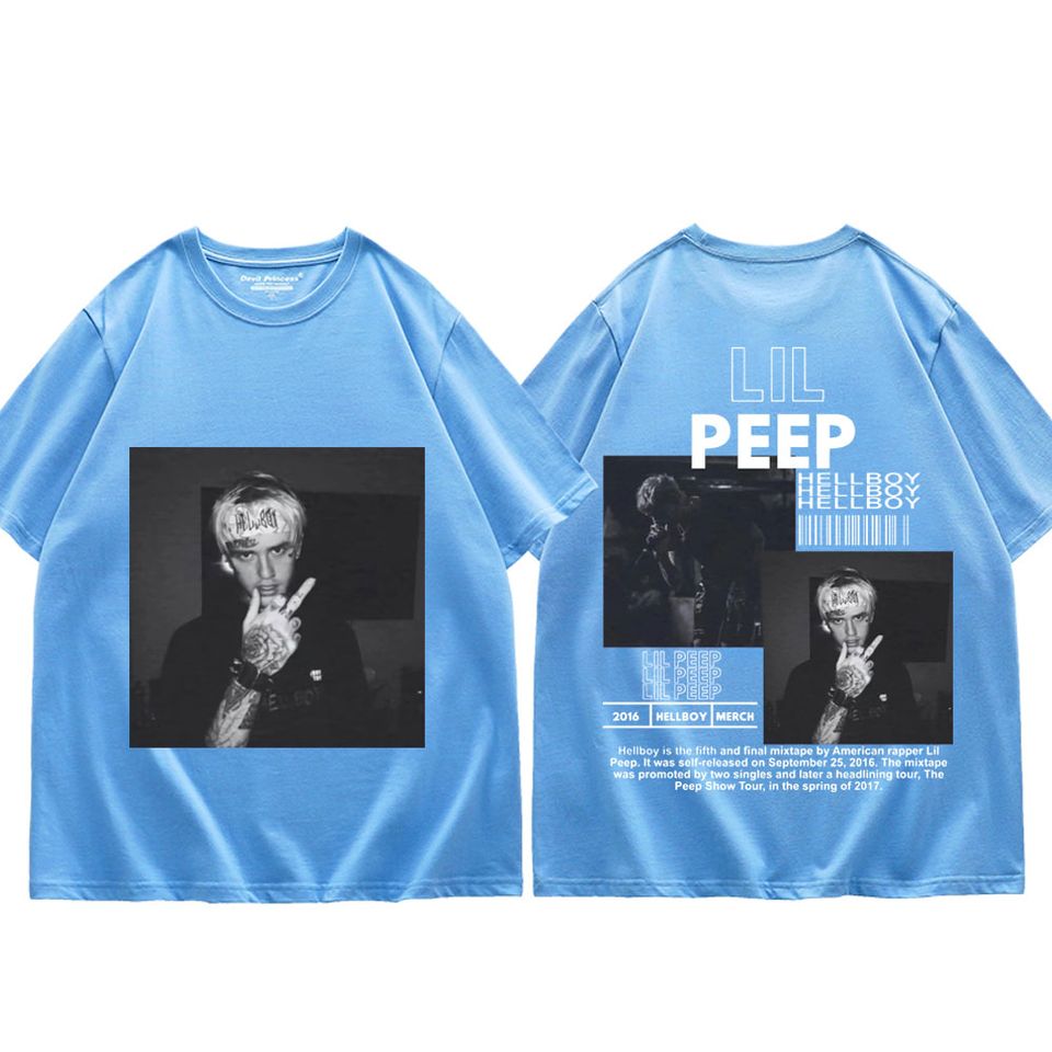 Rapper Lil Peep Double Sided Graphic T Shirts