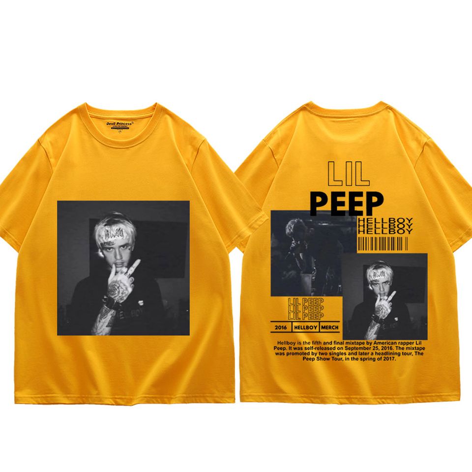 Rapper Lil Peep Double Sided Graphic T Shirts