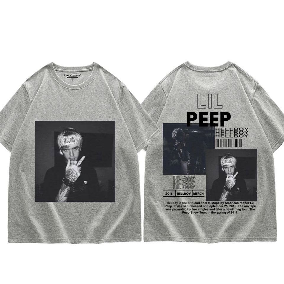 Rapper Lil Peep Double Sided Graphic T Shirts