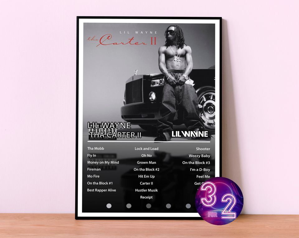 Lil Wayne Poster, Lil Wayne Concert Poster, Retro Music Poster