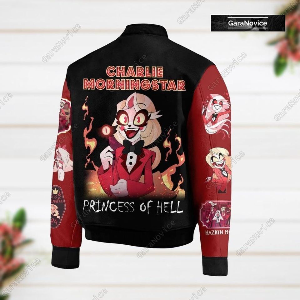 Hazbin Hotel Baseball Jacket, Hazbin Hotel Varsity Jacket