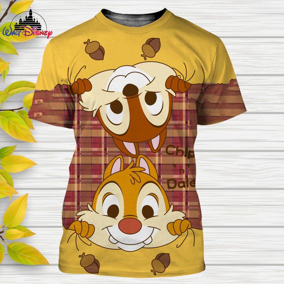 Chip And Dale  Disney Shirt, Disney 3D Printed Shirt