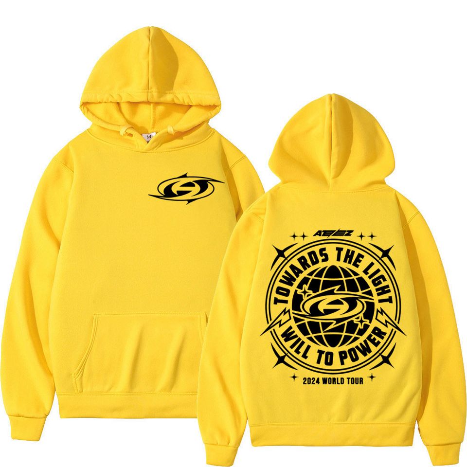 Kpop Ateez Towards The Light Tour 2024 Print Hoodies