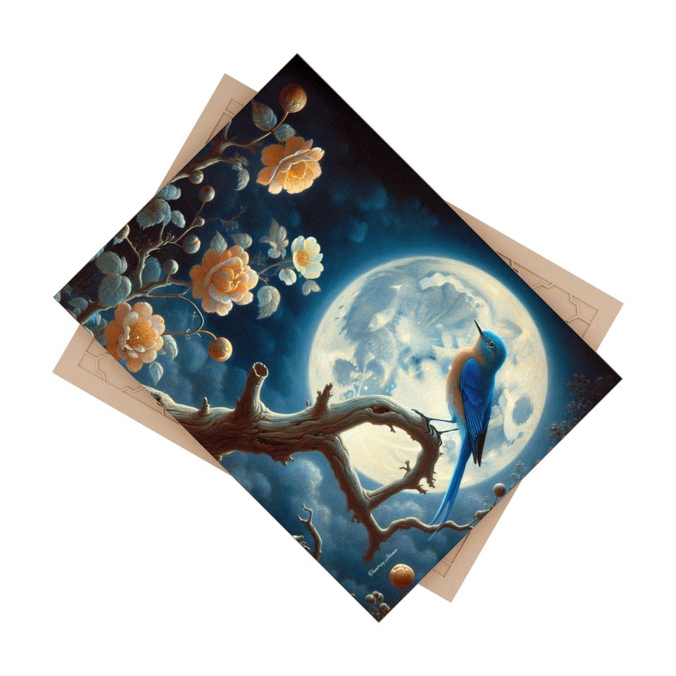 The Blue Bird Ceramic Photos Tile, Home Decor