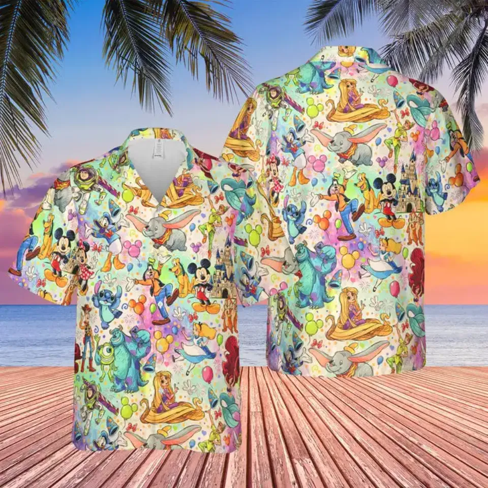 Mickey Stitch Ohana Disney Hawaiian Shirt