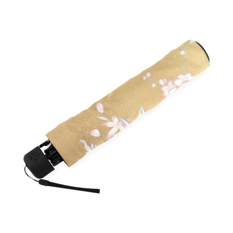 Chinoiserie Gold Floral Umbrella