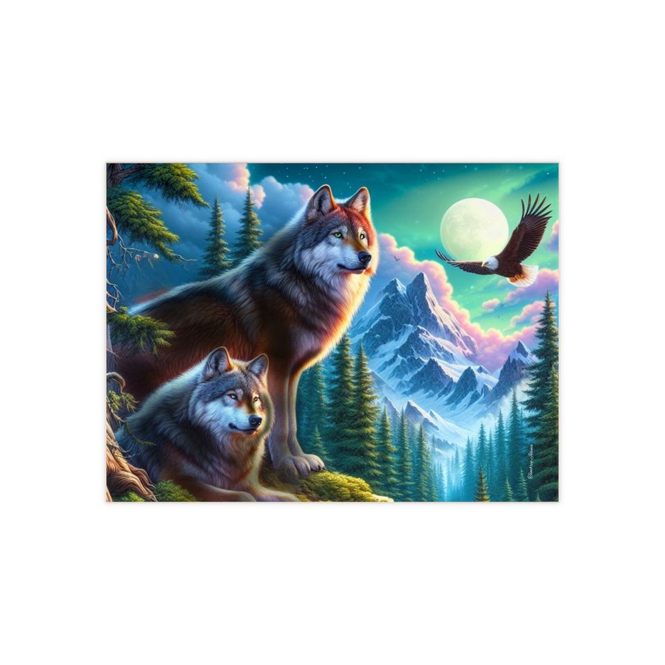 Wolves Ceramic Photos Tile, Home Decor