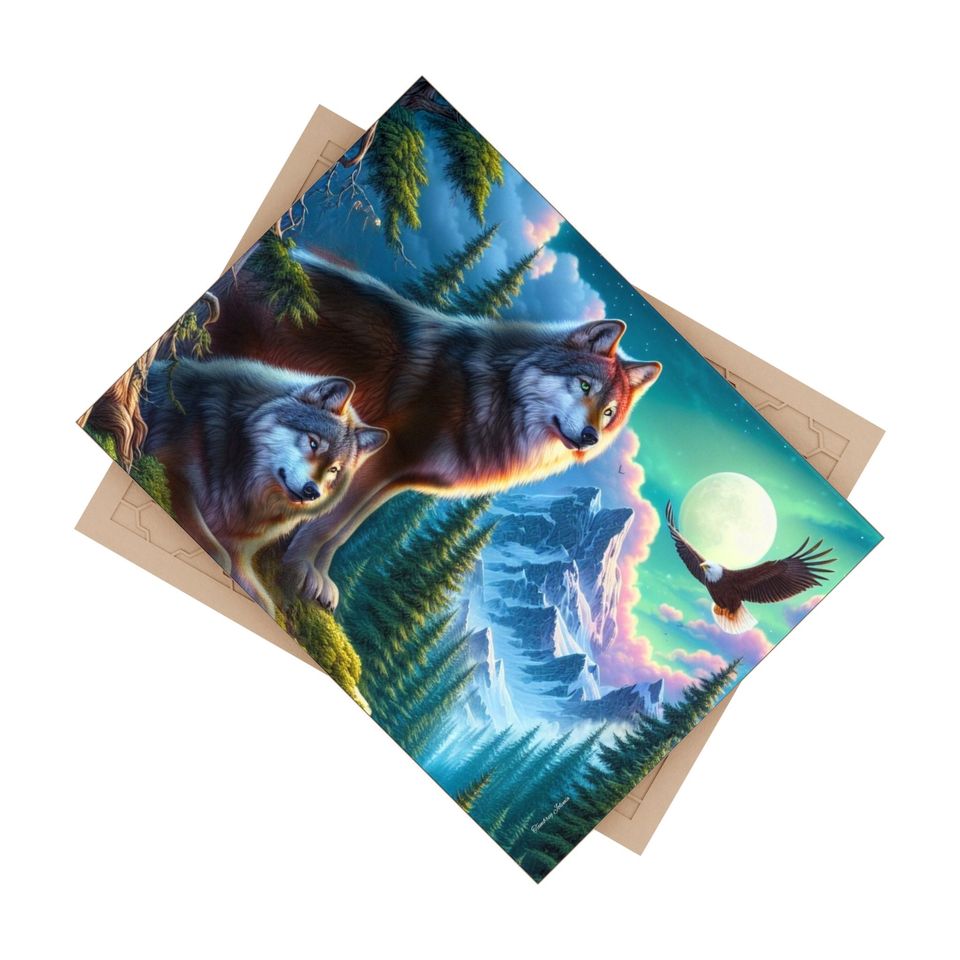 Wolves Ceramic Photos Tile, Home Decor