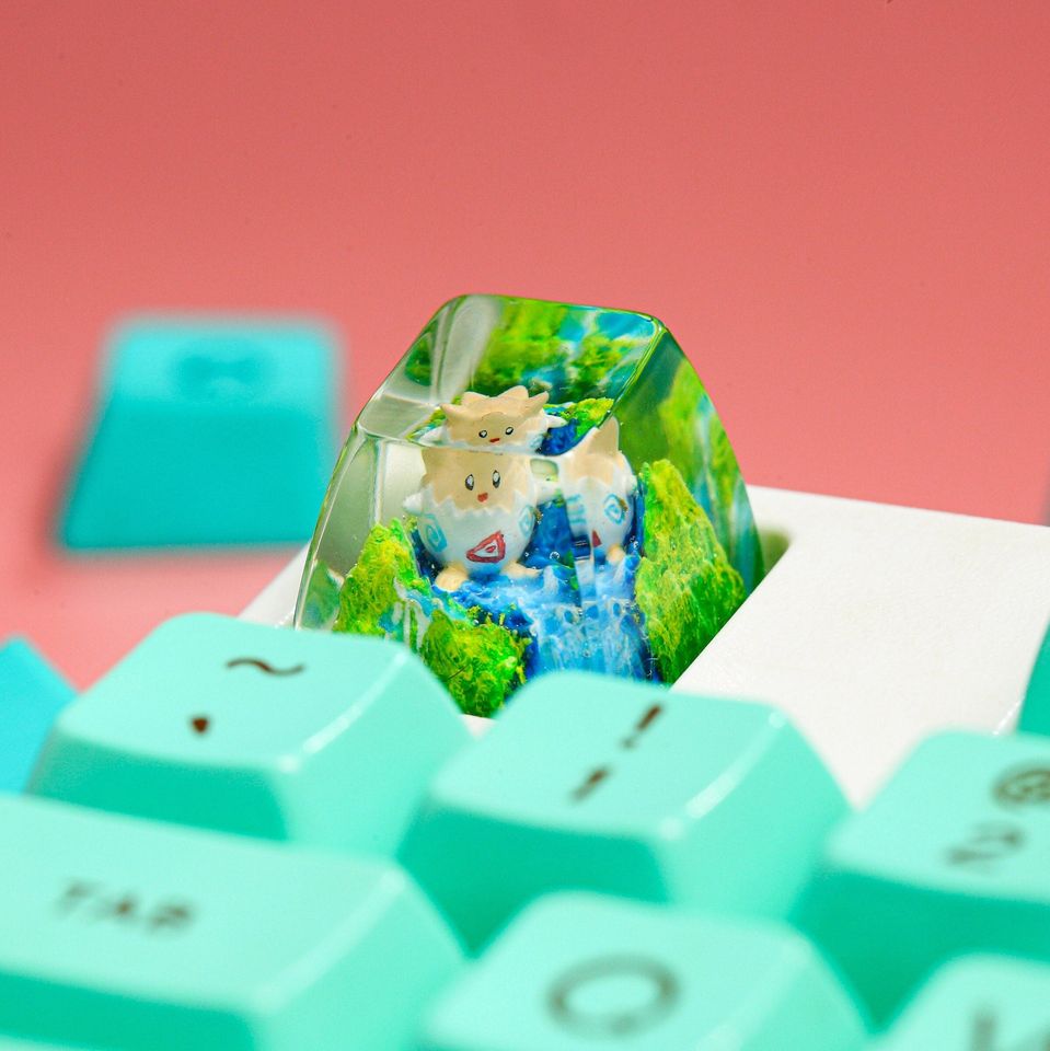 Togepi PKM Artisan Keycap, Spacebar Keycap, Keycap Set, Cute Keycap