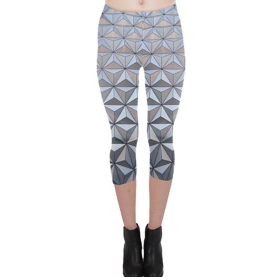 Epcot Spaceship Earth Inspired Capri Leggings