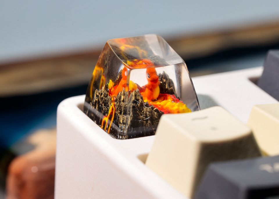 Charamander PKM Artisan Keycap, Spacebar Keycap, Keycap Set, Cute Keycap