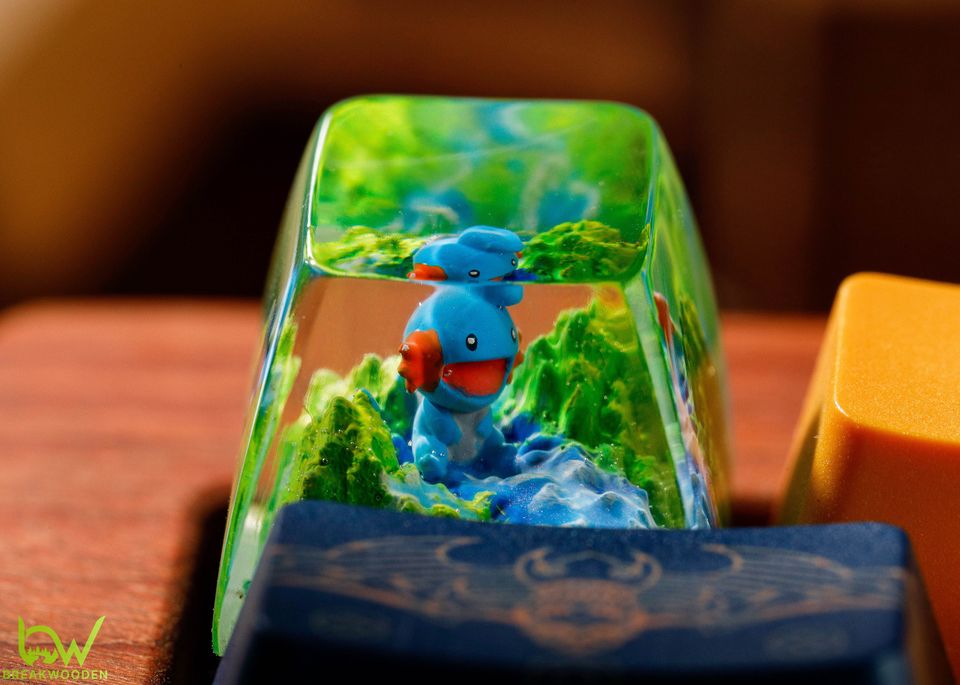 Mudkip PKM Artisan Keycap, Spacebar Keycap, Keycap Set, Cute Keycap