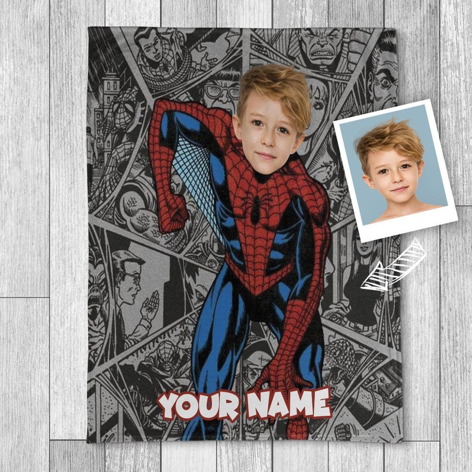 Personalized Spider-Man Blanket, Superhero Blanket