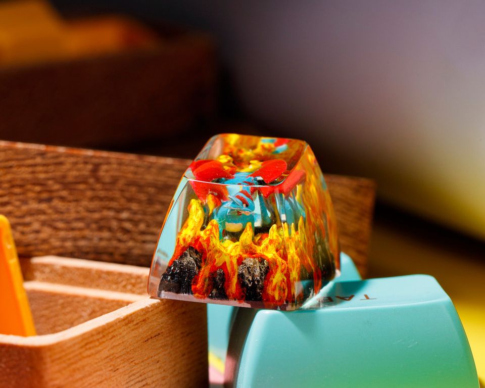 Charizard PKM Keycaps, Spacebar Keycap, Keycap Set, Cute Keycap